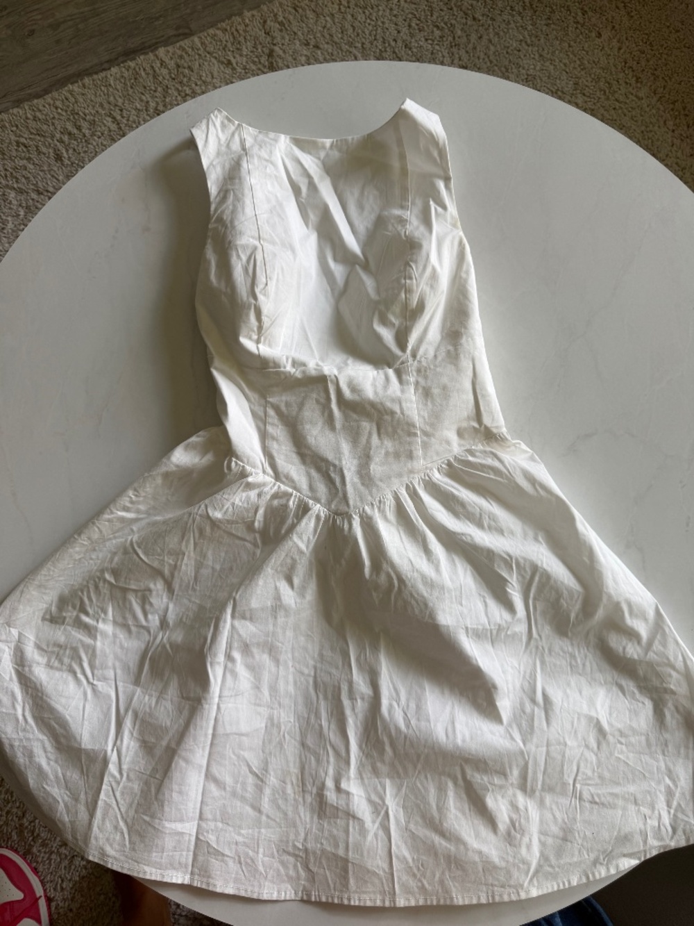 White dress/ back open